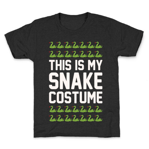 This Is My Snake Costume White Print Kids T-Shirt