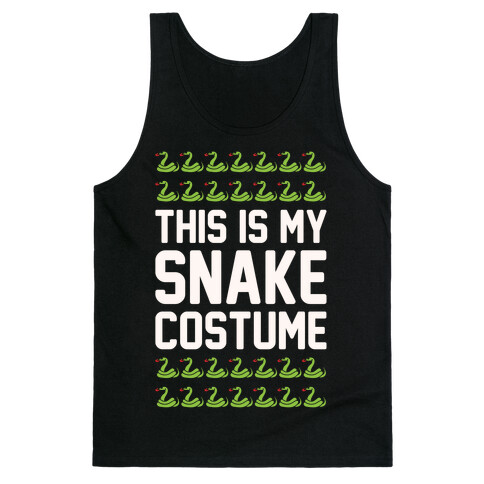 This Is My Snake Costume White Print Tank Top
