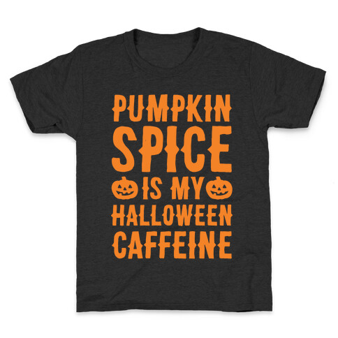 Halloween Caffeine White Print Kids T-Shirt