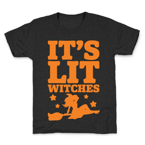 It's Lit Witches White Print Kids T-Shirt