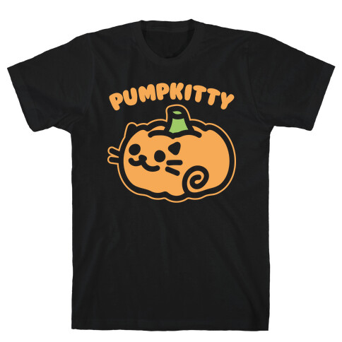 Pumpkitty White Print T-Shirt