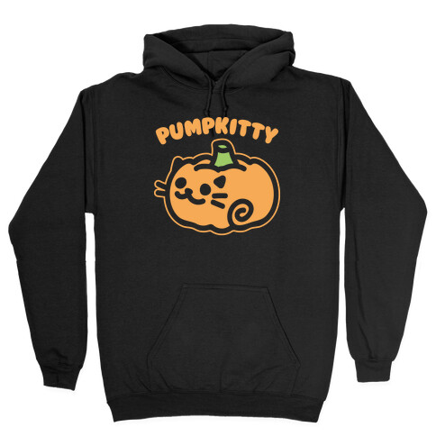 Pumpkitty White Print Hooded Sweatshirt