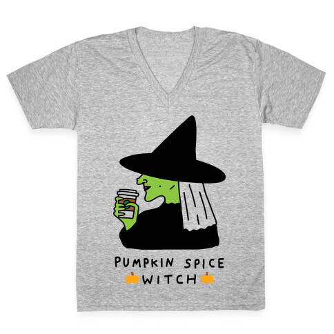 Pumpkin Spice Witch V-Neck Tee Shirt