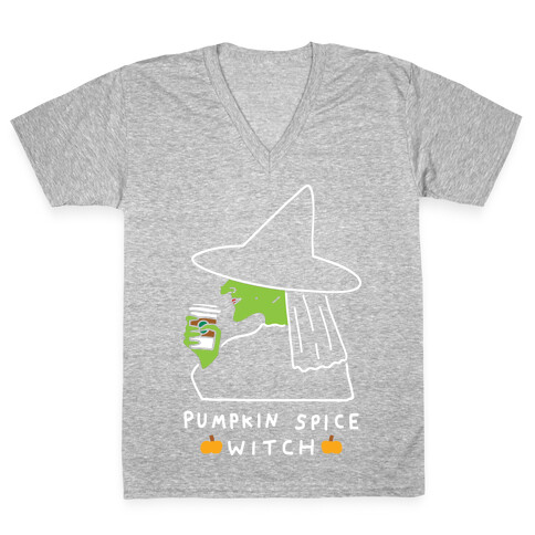 Pumpkin Spice Witch V-Neck Tee Shirt