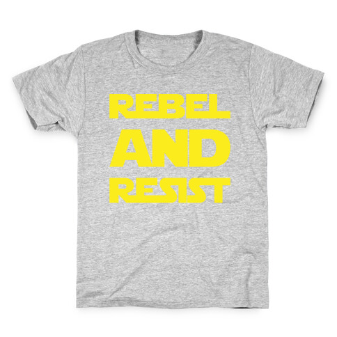 Rebel and Resist Parody White Print Kids T-Shirt