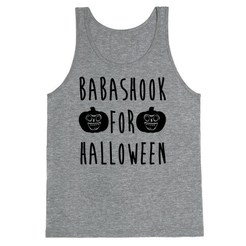 Babashook For Halloween Parody White Print Tank Top