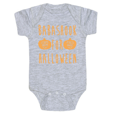Babashook For Halloween Parody White Print Baby One-Piece