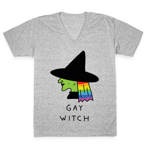 Gay Witch V-Neck Tee Shirt