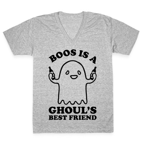 Boos Is A Ghoul's Best Friend V-Neck Tee Shirt