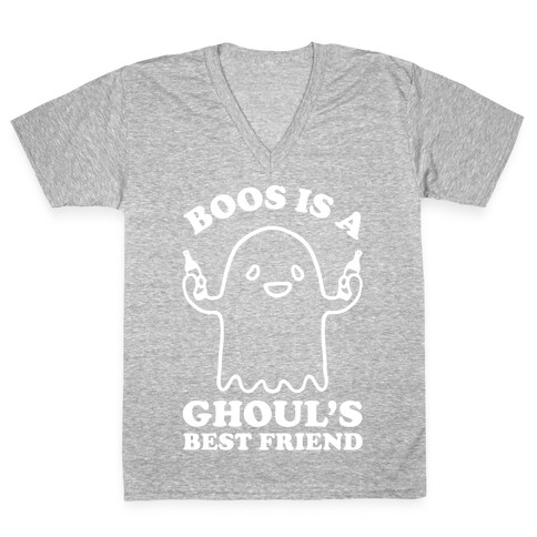 Boos Is A Ghoul's Best Friend V-Neck Tee Shirt