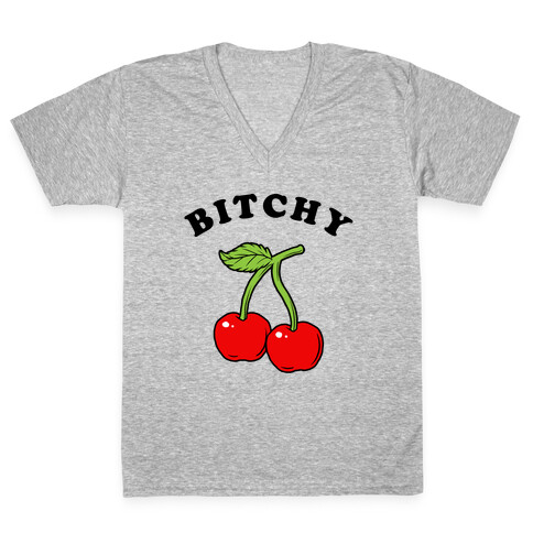 Bitchy Cherry V-Neck Tee Shirt