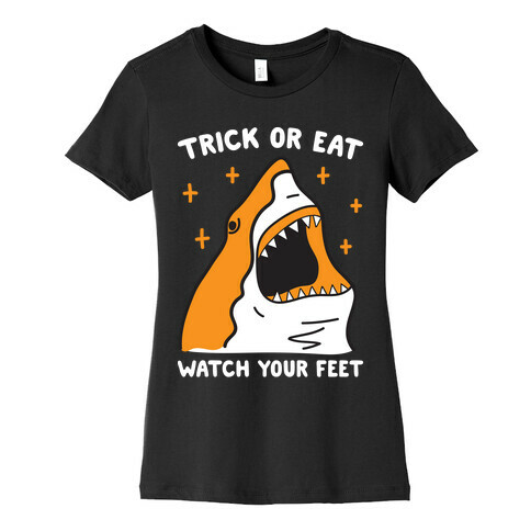 Trick Or Eat Shark Womens T-Shirt