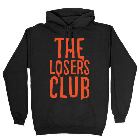 The Losers Club Parody White Print Hooded Sweatshirt