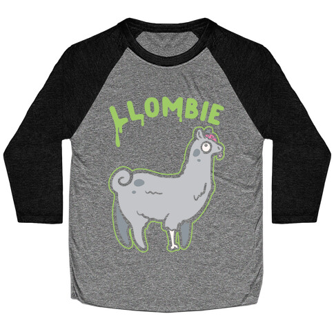 Llombie White Print Baseball Tee