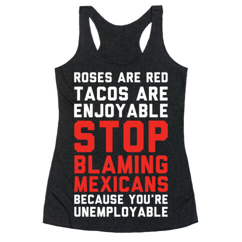 Roses are Red Tacos Are Enjoyable Racerback Tank Top