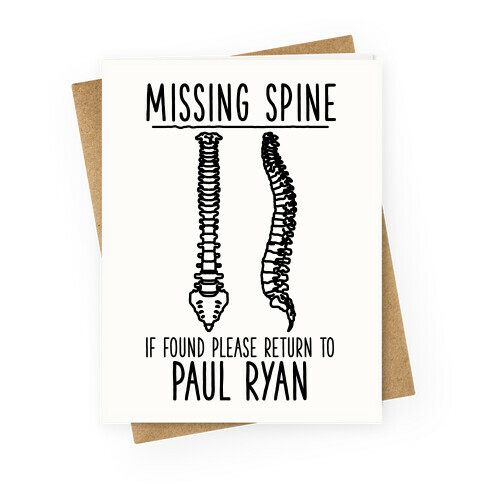 Missing Spine Greeting Card