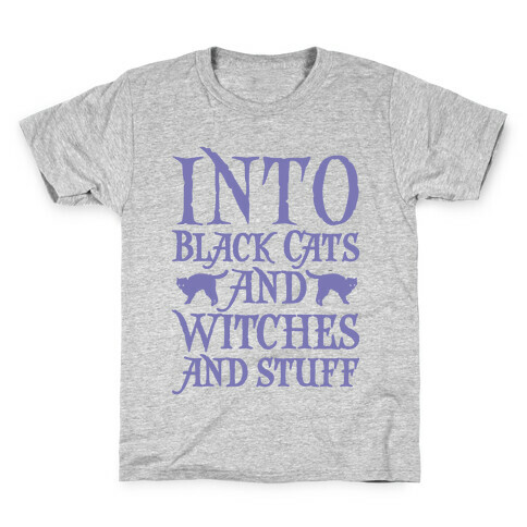Into Black Cats and Witches and Stuff Parody White Print Kids T-Shirt