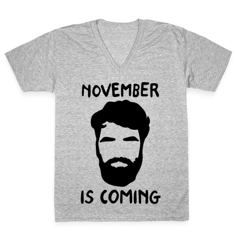 November Is Coming Parody V-Neck Tee Shirt