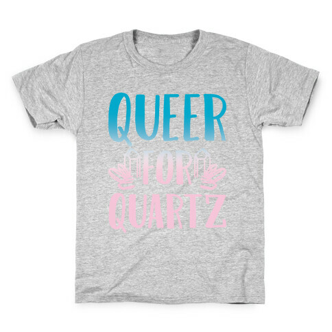 Queer For Quartz White Print Kids T-Shirt