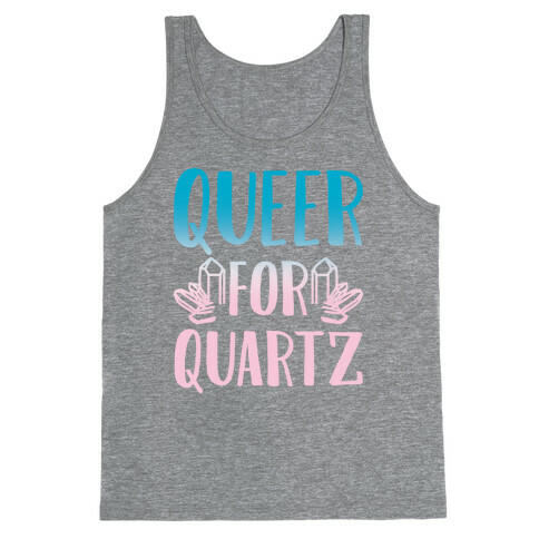Queer For Quartz White Print Tank Top