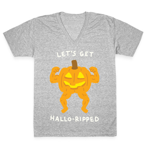 Let's Get Hallo-Ripped V-Neck Tee Shirt