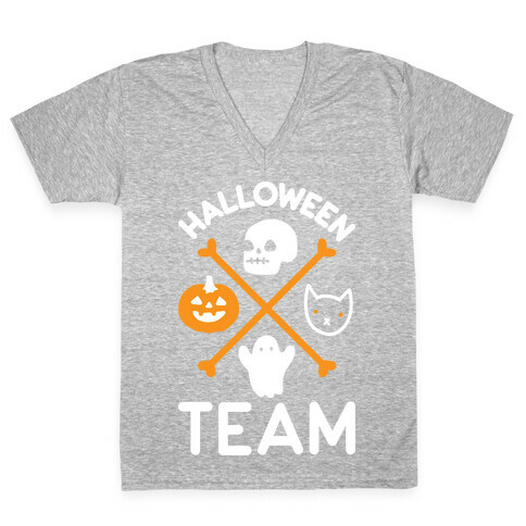 Halloween Team V-Neck Tee Shirt