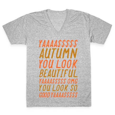 YAS Autumn You Look Beautiful Yas Omg You Look So Good Yas V-Neck Tee Shirt