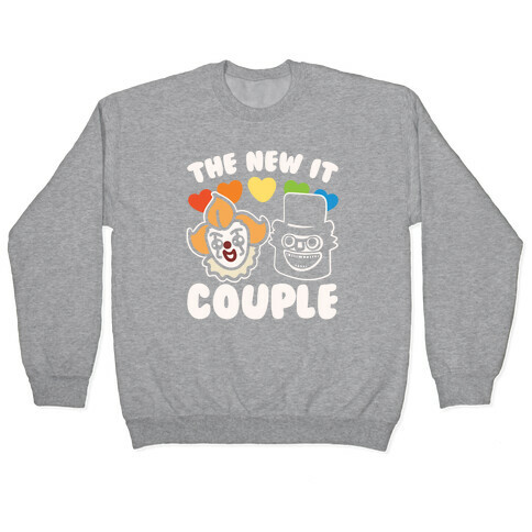 The New It Couple Parody White Print Pullover