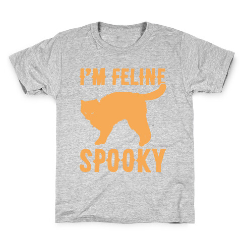 I'm Feline Spooky White Print Kids T-Shirt