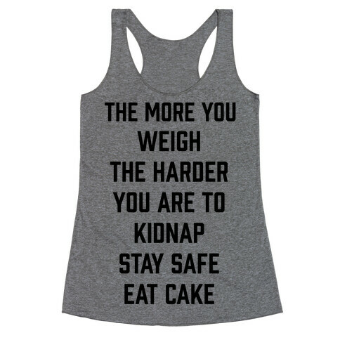 Stay Safe Eat Cake Racerback Tank Top