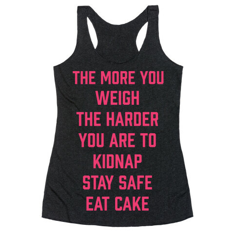 Stay Safe Eat Cake Racerback Tank Top