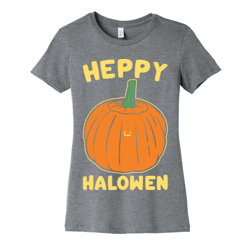 Heppy Halowen Parody White Print Womens T-Shirt