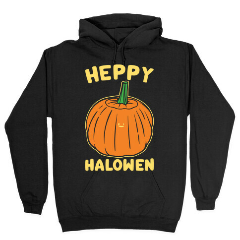Heppy Halowen Parody White Print Hooded Sweatshirt