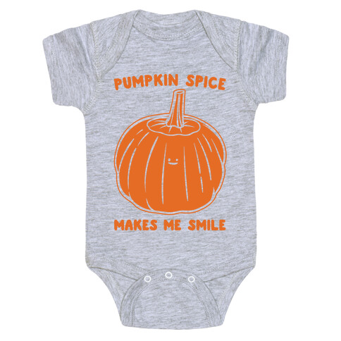 Pumpkin Spice Makes Me Smile White Print  Baby One-Piece