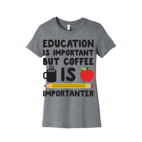 Education Is Important But Coffee Is Importanter Womens T-Shirt