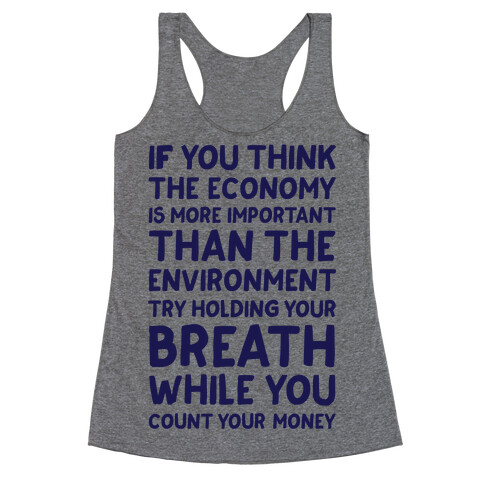 Try Holding Your Breath Racerback Tank Top