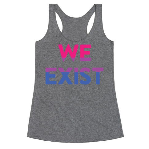 We Exist Bisexual Racerback Tank Top