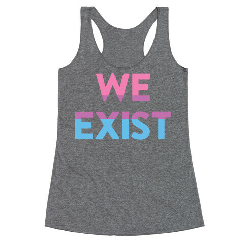 We Exist Bisexual Racerback Tank Top