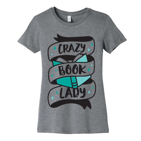 Crazy Book Lady Womens T-Shirt