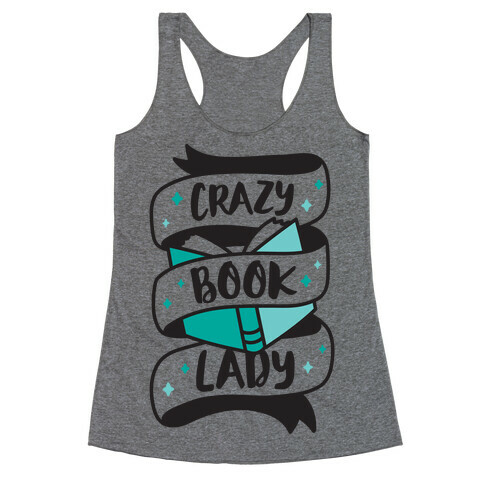 Crazy Book Lady Racerback Tank Top