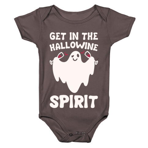 Get in The Hallowine Spirit White Print Baby One-Piece