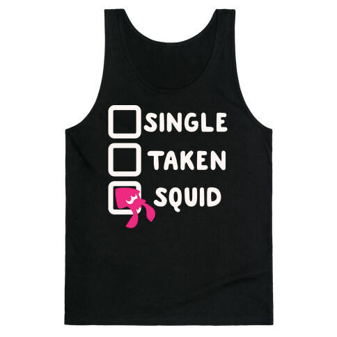 Single Taken Squid White Print Tank Top