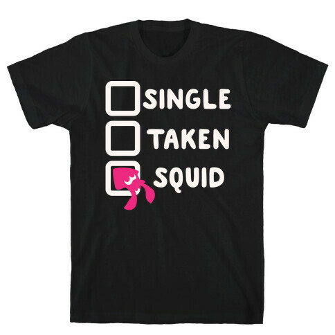 Single Taken Squid White Print T-Shirt