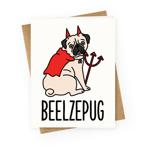 Beelzepug Greeting Card