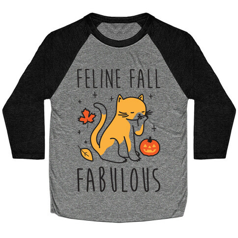 Feline Fall Fabulous Baseball Tee