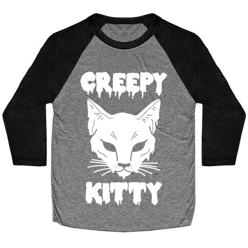 Creepy Kitty Baseball Tee