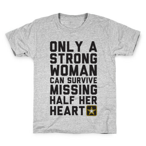 Only A Strong Woman Army Kids T-Shirt