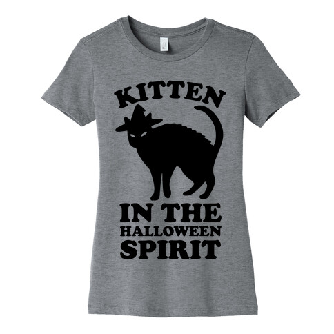 Kitten In The Halloween Spirit Womens T-Shirt