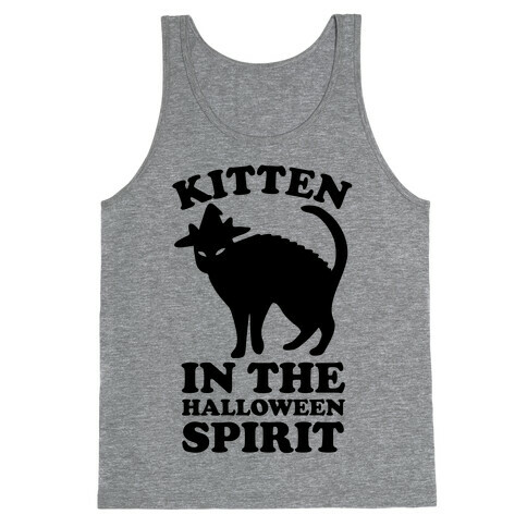 Kitten In The Halloween Spirit Tank Top