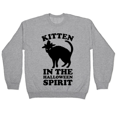 Kitten In The Halloween Spirit Pullover